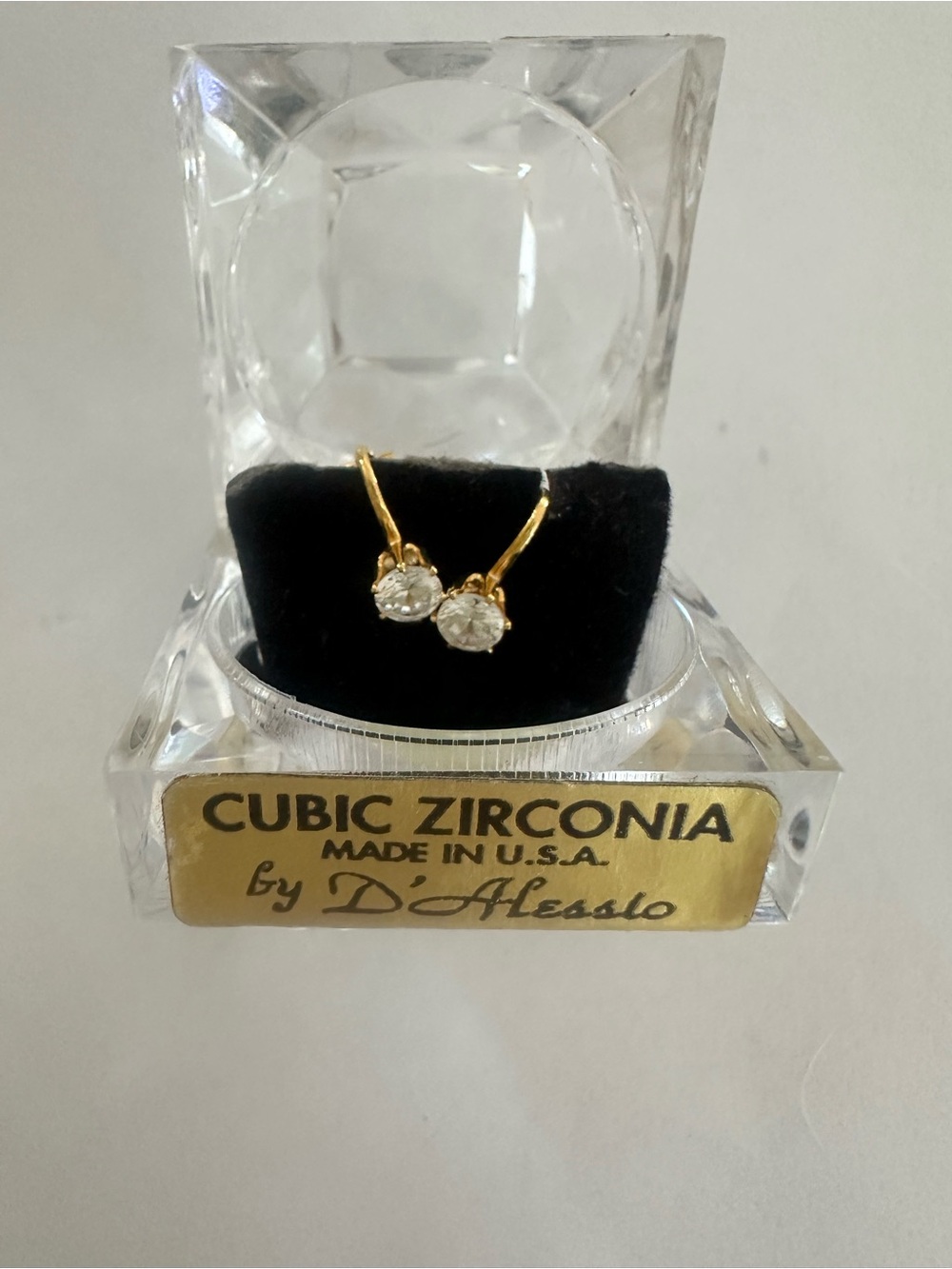 Vintage clip diamond earrings